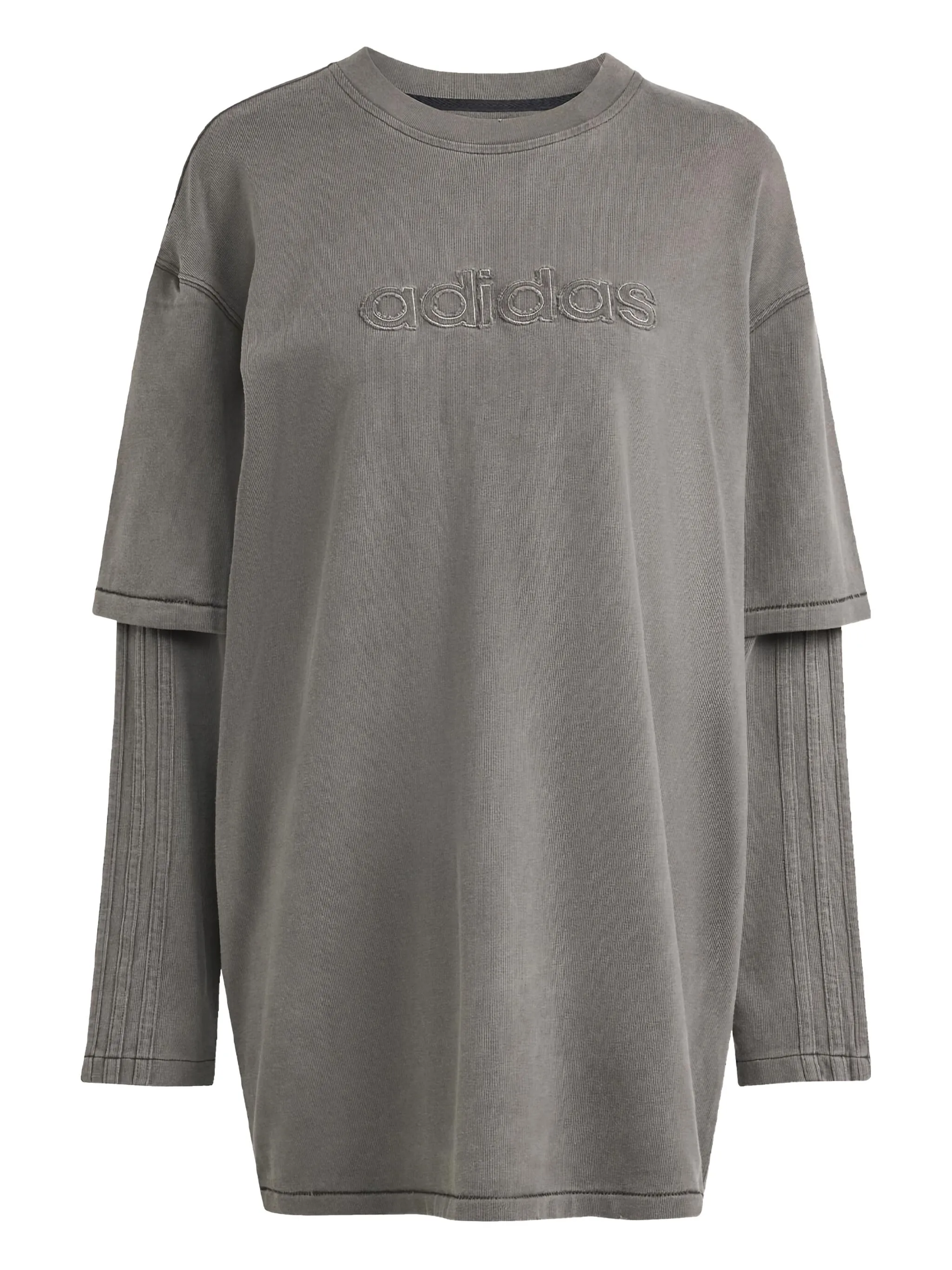 

Футболка с вышитым логотипом Adidas, серый