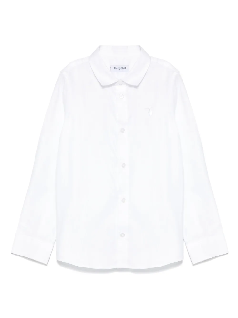 

Рубашка с вышитым воротником TRUSSARDI JUNIOR, белый