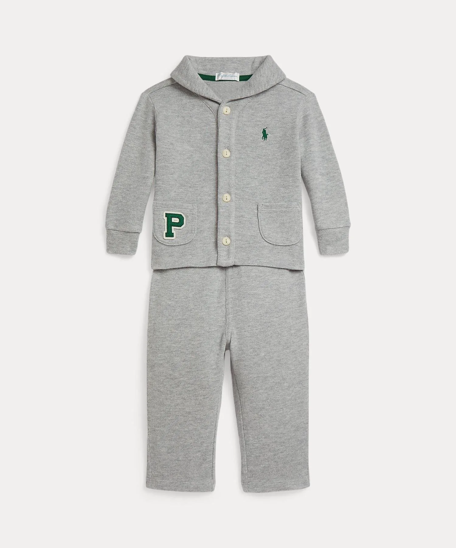 Детский комплект из куртки и брюк с ребристым принтом Estate. Polo Ralph Lauren, 020 Gray