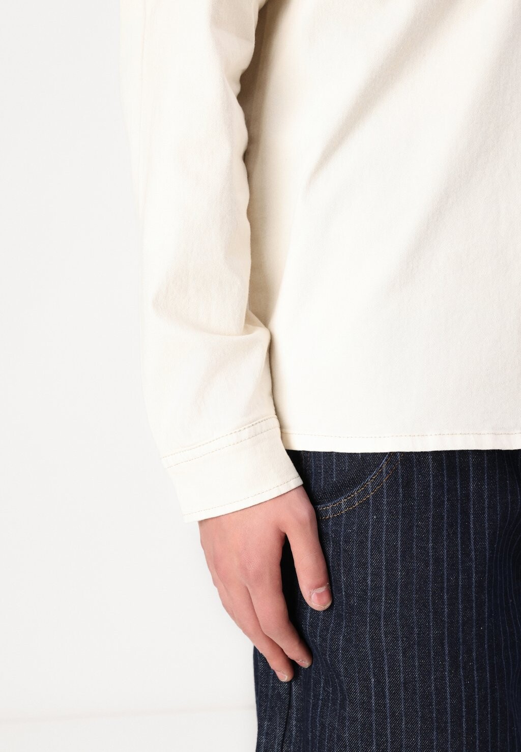 

Рубашка STITCH DETAIL Denim Project, белый деним