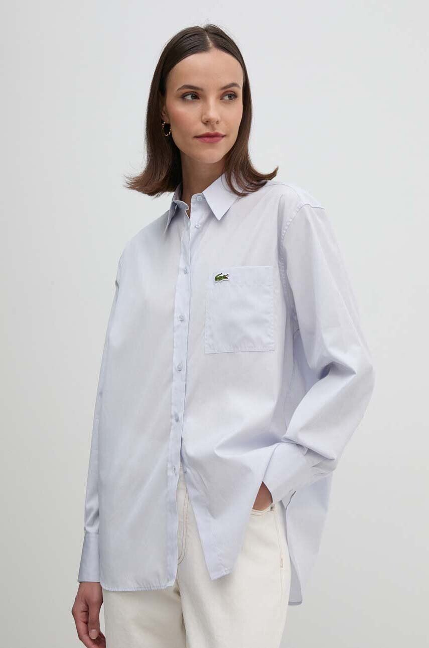 

Хлопковая рубашка Lacoste, синий