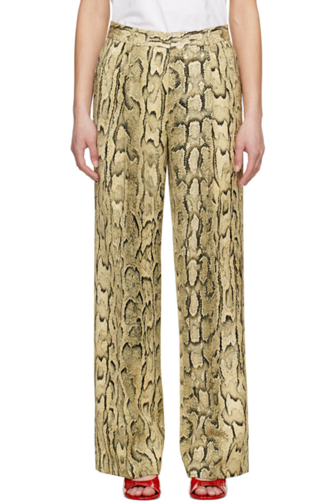 

Брюки бежевого жаккарда Dries Van Noten