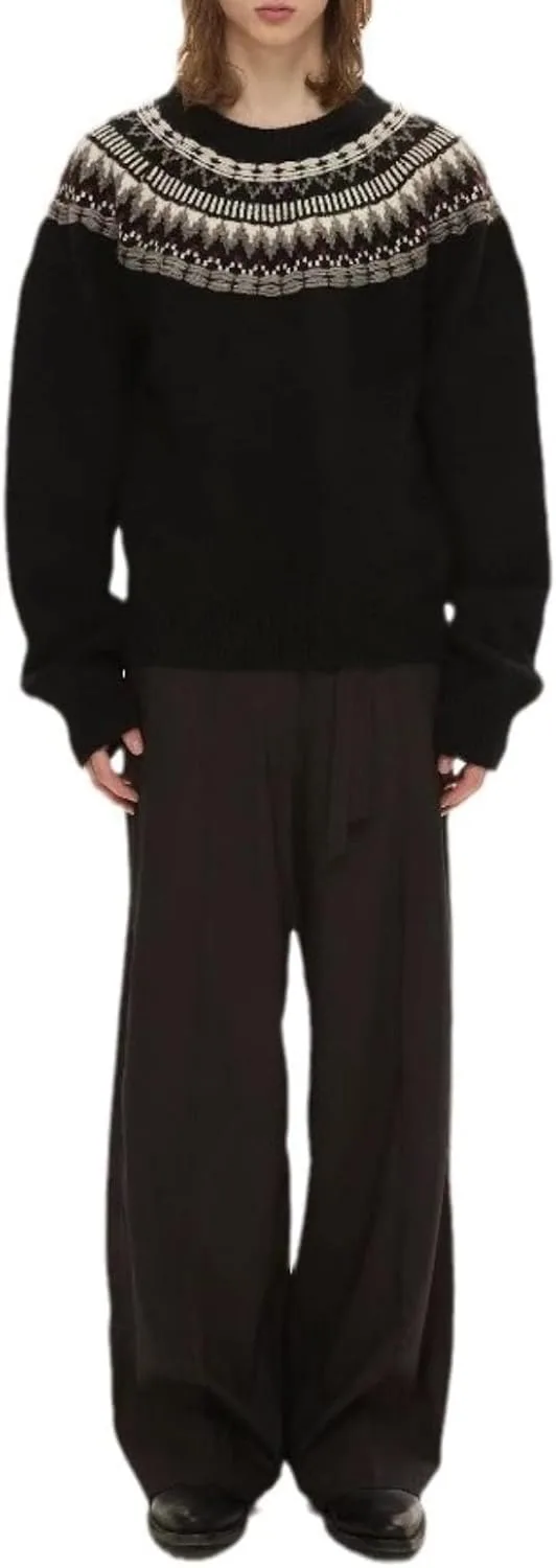 

CUTEGAL вязаный свитер Y2k с круглым вырезом, оверсайз