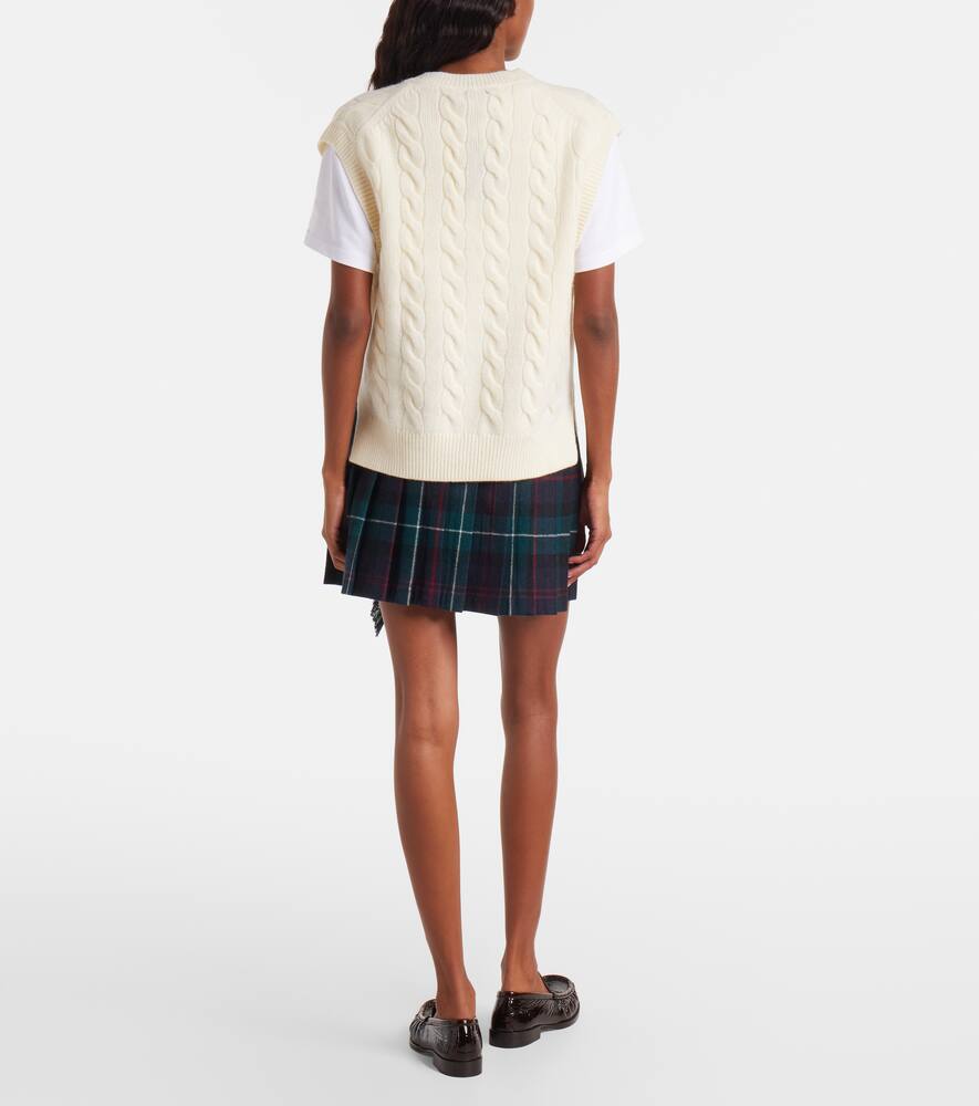 Вязаный жилет из шерсти и кашемира Polo Ralph Lauren, Authentic Cream — фото 3