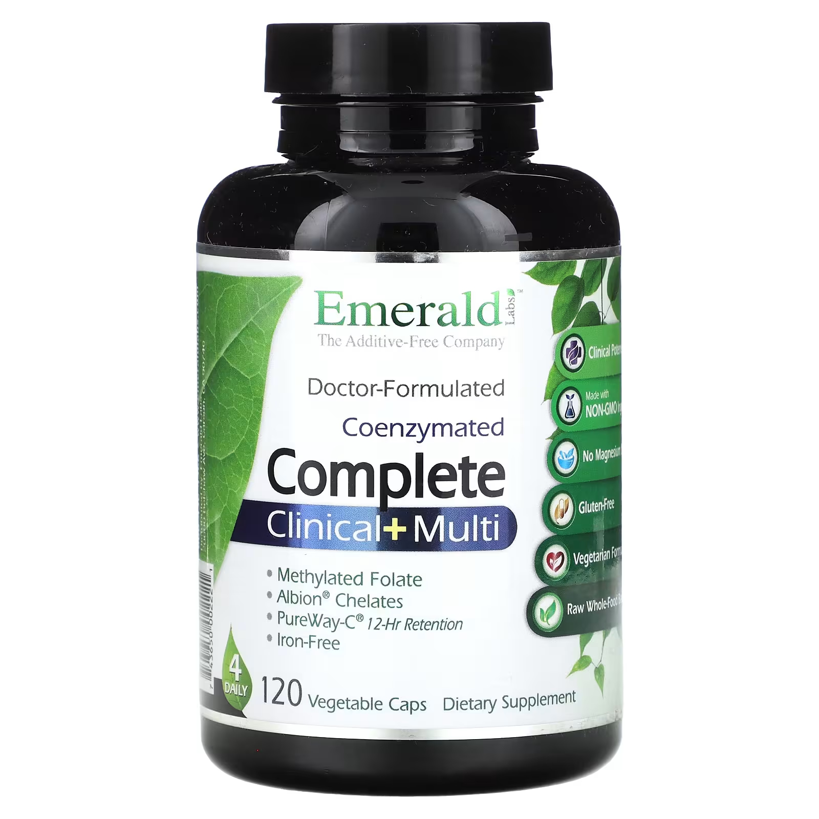 

Добавка Emerald Laboratories CoEnzymated Complete Clinical + Multi, 120 растительных капсул