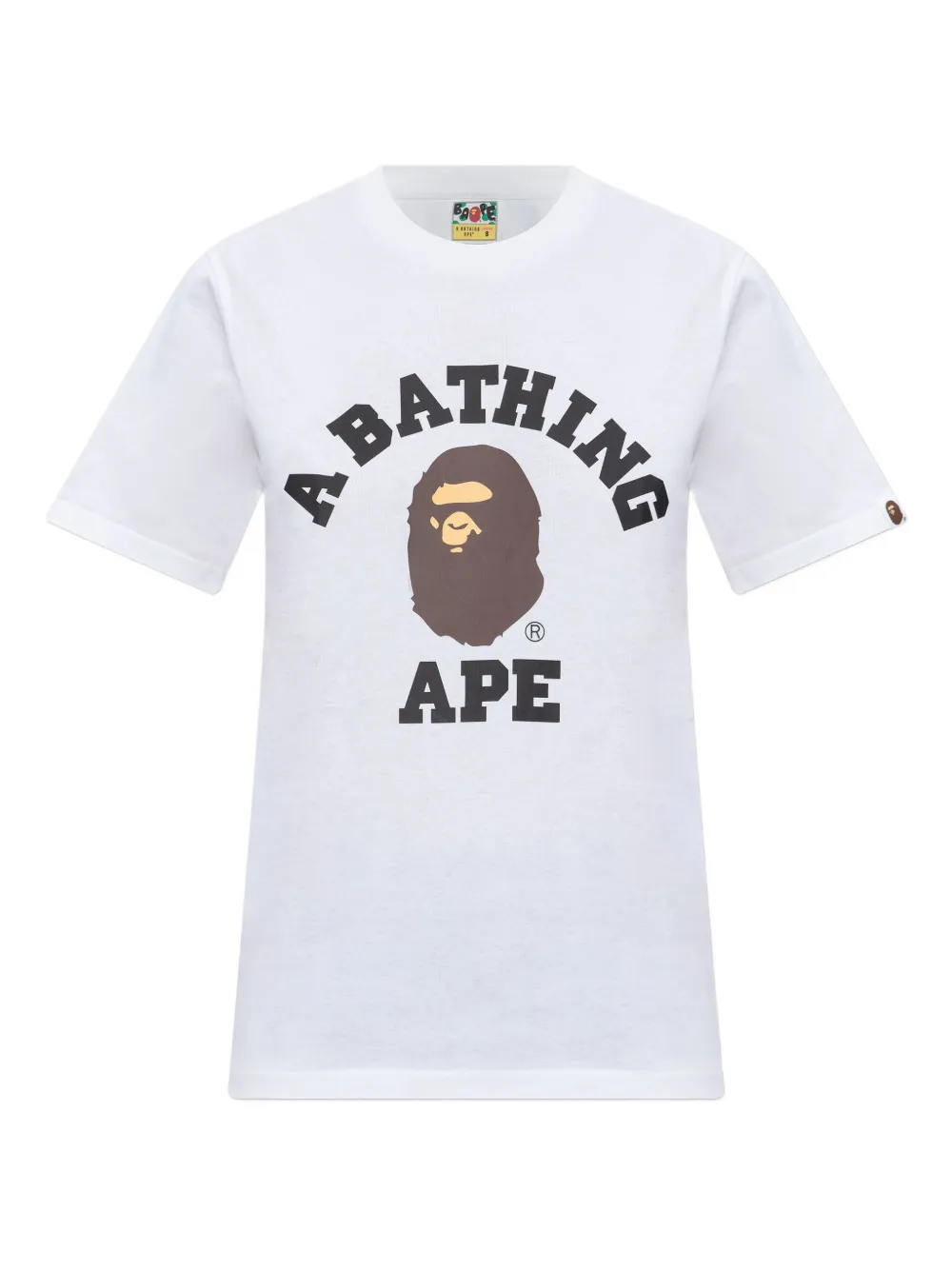 

Футболка с изображением головы обезьяны A BATHING APE, белый