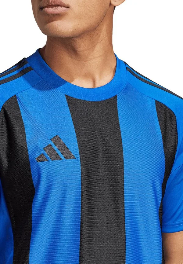 Полосатая спортивная футболка футбольной команды Adidas Performance, Blauschwarz — фото 3