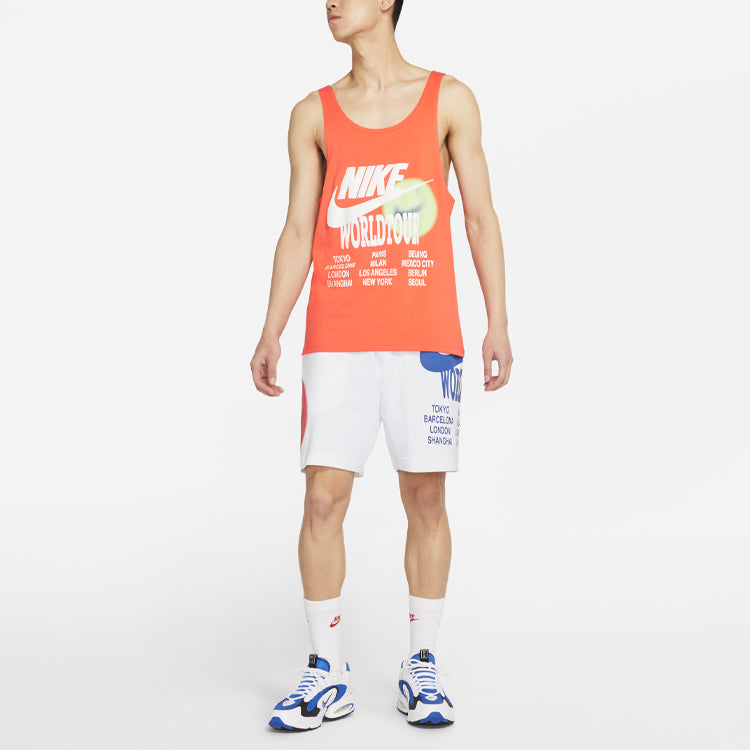 Жилет Men's Nike Sportswear Retro Printing Basketball Sports Orange Vest — фото 3