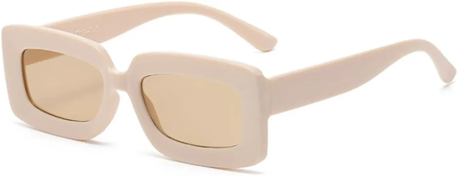 

Винтажные прямоугольные солнцезащитные очки для женщин в стиле ретро, ​​маленькая оправа, женские дорожные очки с защитой от УФ-излучения UV400 LANGSER, Beige