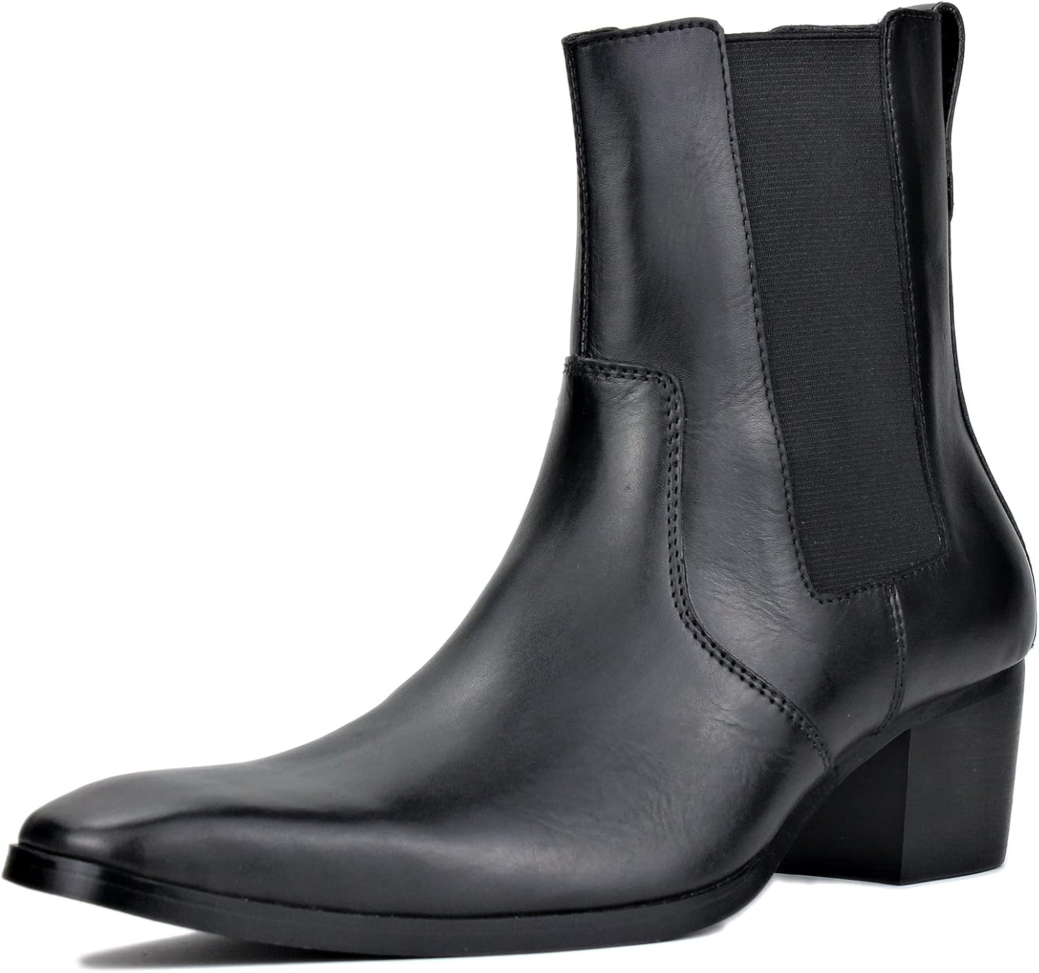 

Мужские ботинки OSSTONE Chelsea на щиколотку, кожаные ботинки Чакка с каблуком, ретро вечерние ботинки JY038-US, черный