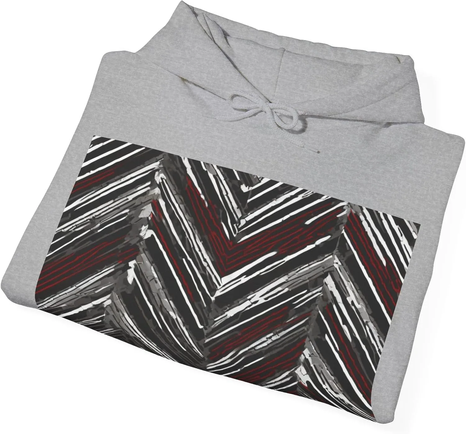 Unisex худи Heavy Blend от Gildan, принт Quiet Power Pattern Chevron Blueprint 0495 — фото 4