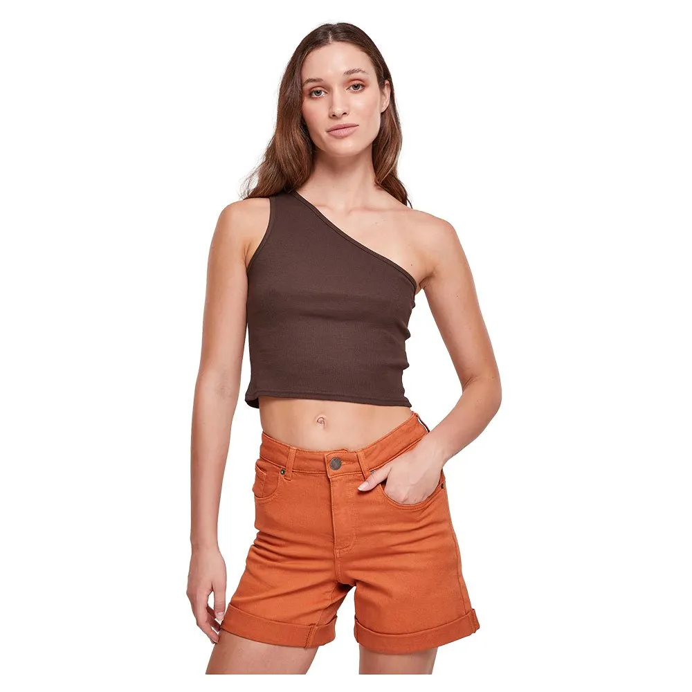 

Футболка без рукавов Urban Classics Asymmetric, коричневый
