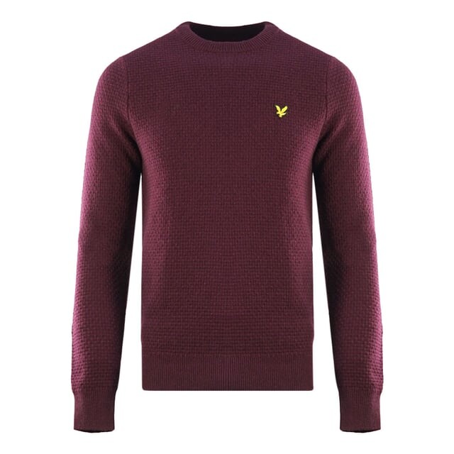 

Свитер корзинчатой вязки Lyle & Scott, бургундия