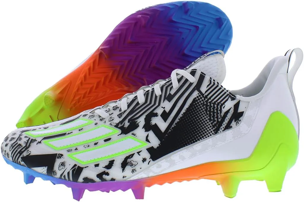 Футбольные бутсы Adidas Adizero 2 для мужчин, белый/зеленый/черный — фото 2