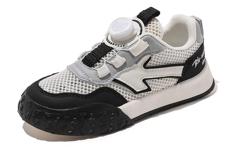 Кроссовки BIG WASP Kids Skateboarding Shoes Kids Low-top, бежевый/черный — фото 3