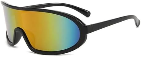 

Солнцезащитные очки в стиле панк-спорт 2024 года для женщин и мужчин, винтажные солнцезащитные очки-щитки для женщин, солнцезащитные очки с обтекаемой формой MTZJH, C2 Black Red Film