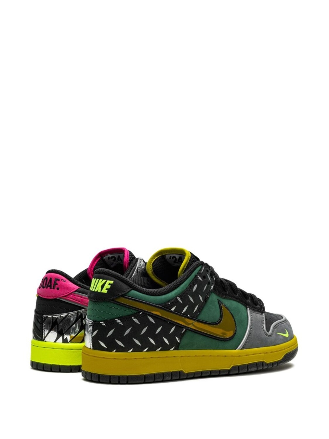 X DOAF Dunk Low "What The Duck- University of Oregon Home" кроссовки Nike, зеленый — фото 3