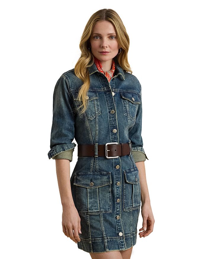 

Джинсовое платье в стиле Trucker Ralph Lauren, синий