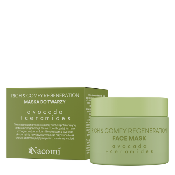 

Регенерирующая маска для лица, 40 мл Nacomi Rich&Comfy regeneration avocado