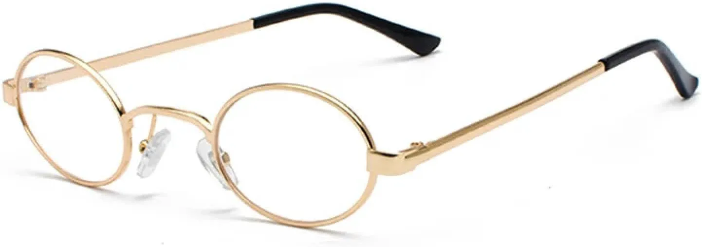 

Мужские солнцезащитные очки в овальной оправе, металлический панк, ретро, ​​круглые, в стиле стимпанк, с защитой от УФ-излучения UV400 VVTWSSW, C8 Gold-clear