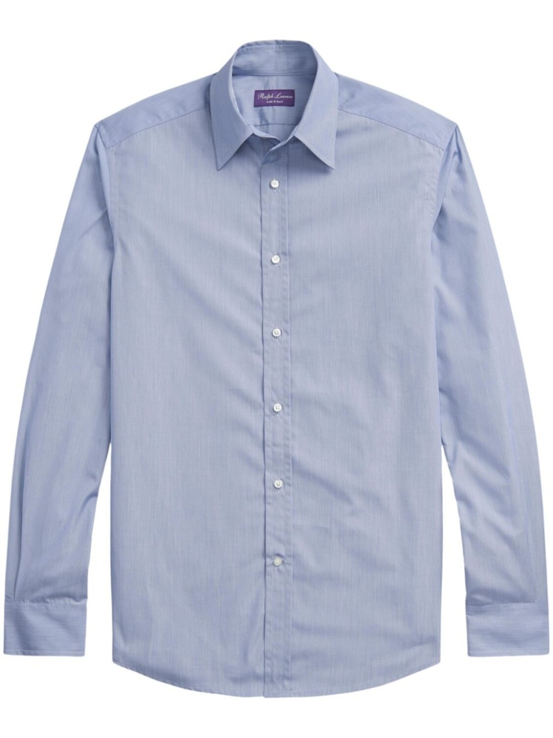 

Поплиновая рубашка в клетку Micro Check Ralph Lauren Purple Label, синий