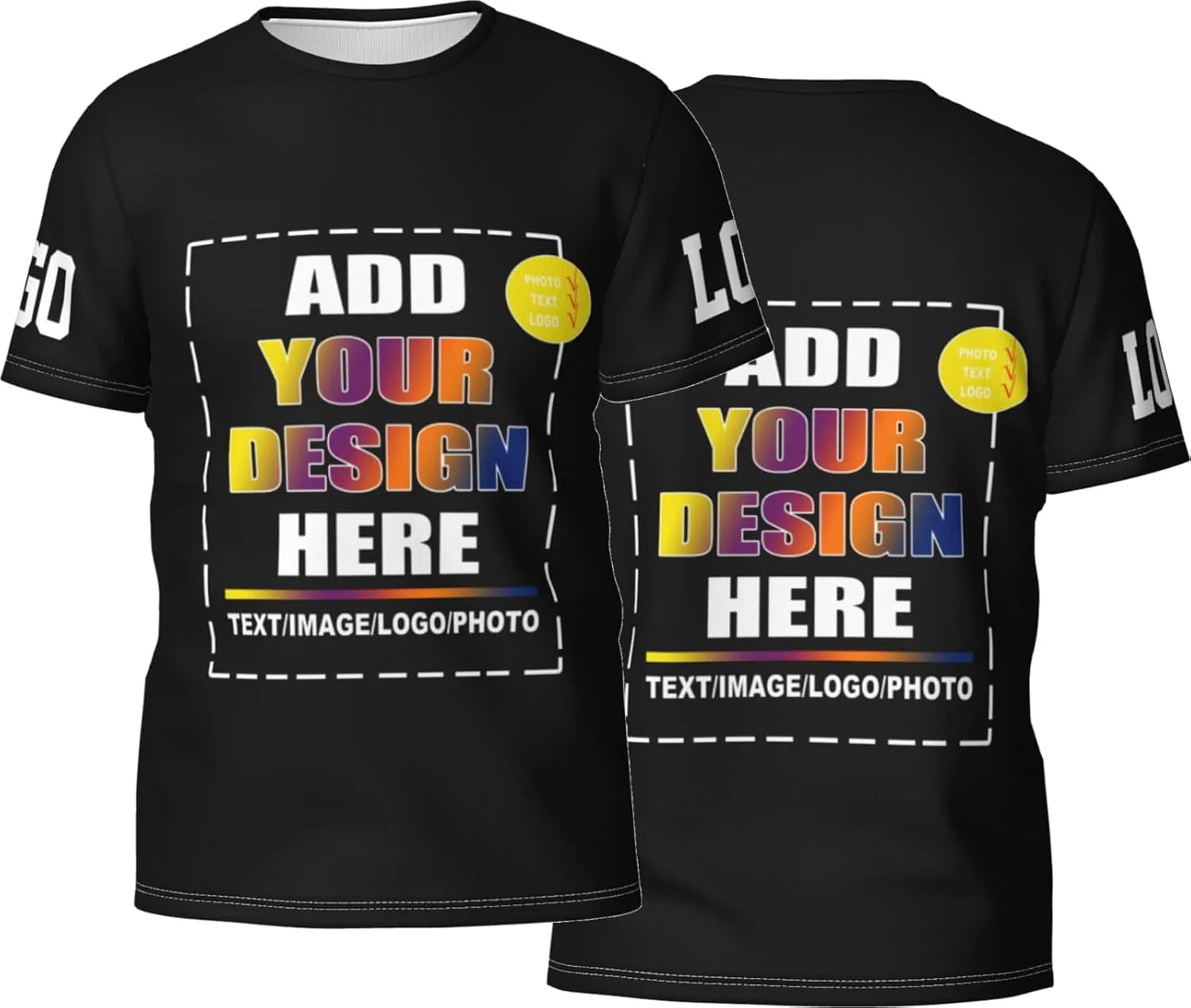 

Футболка мужская Custom с принтом на 4 сторонах