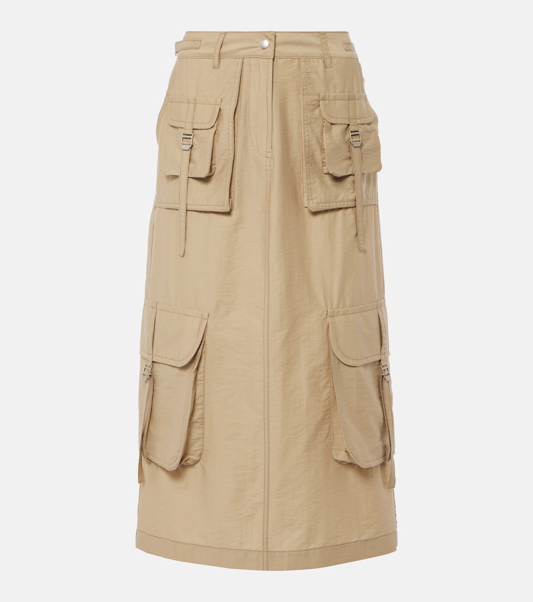 Юбка-карго из технической хлопковой смеси Acne Studios, бежевый