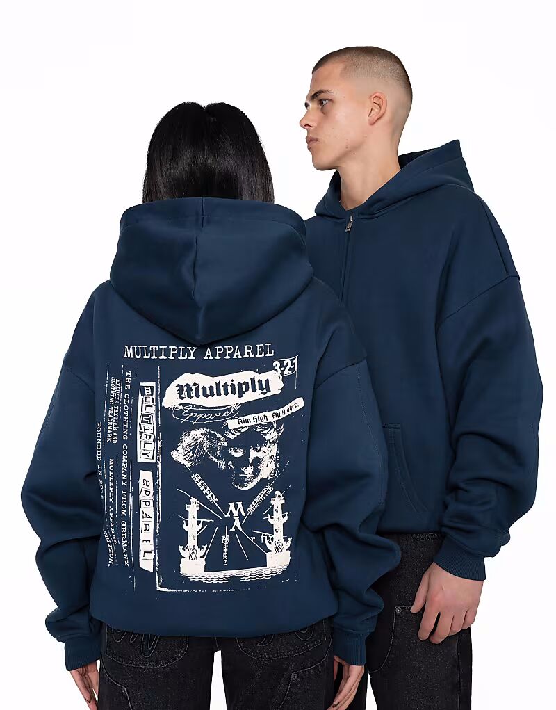 

Куртка оверсайз с капюшоном Fly High от Multiply Apparel насыщенного синего цвета