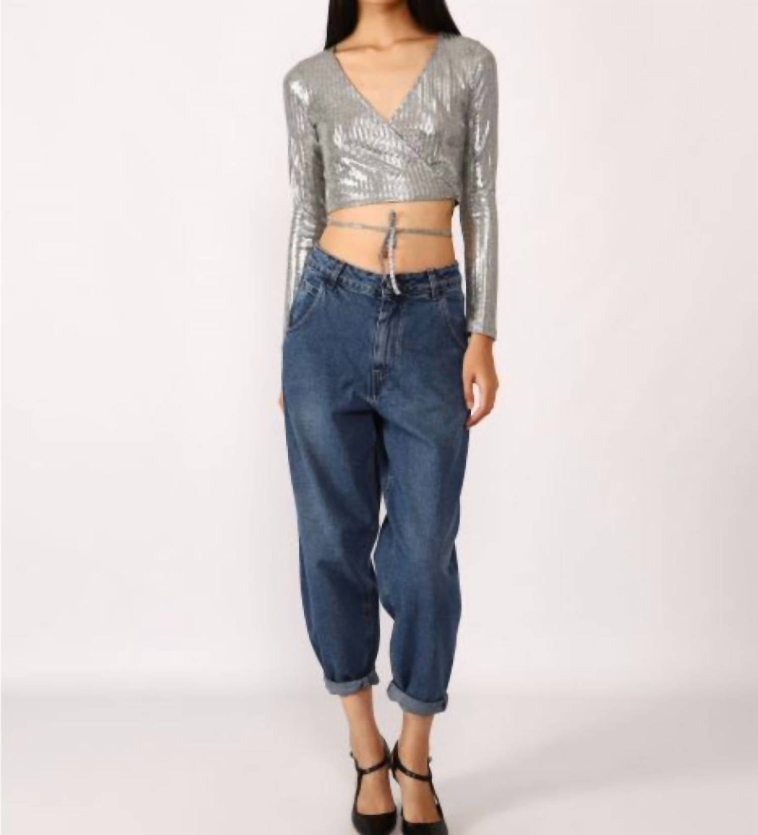 

Джинсы Quinn Baggy темного цвета Dixie, цвет dark wash