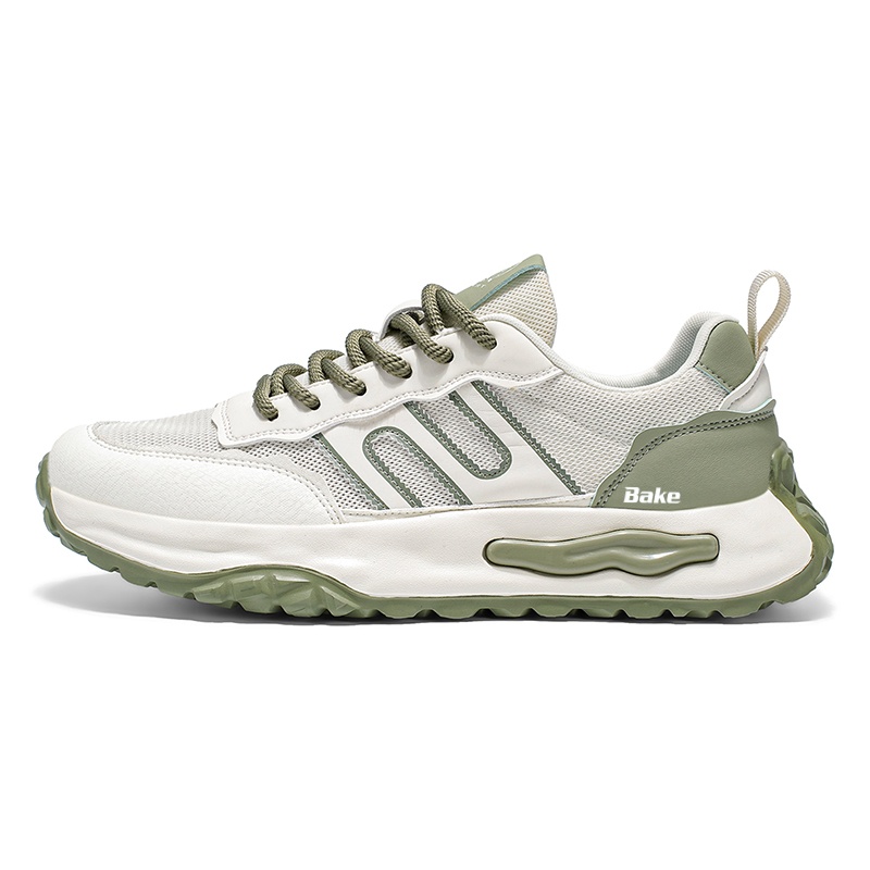 

Легкие и дышащие низкие мужские кроссовки для скейтбординга BAKE, Beige Green