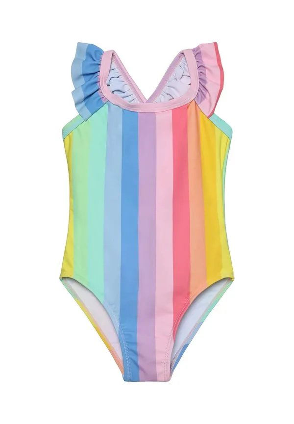 Купальник с оборками и принтом по всей поверхности Color Kids, Pink Lemonade