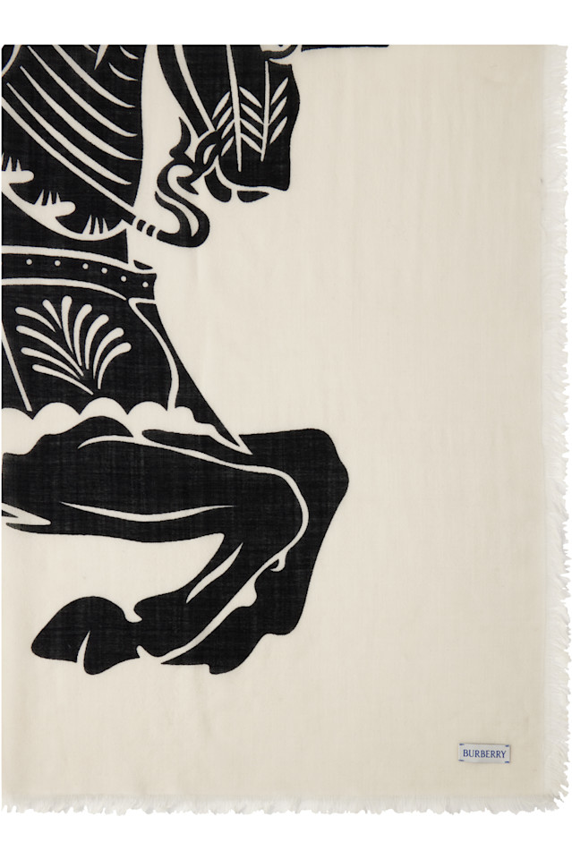 

Широкий шерстяной шарф EKD Burberry, цвет calico