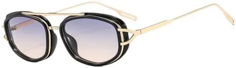 

Солнцезащитные очки в овальной панк-оправе с градиентным металлическим покрытием, модель 2027 года. Мужские очки для велоспорта на открытом воздухе MTZJH, 5