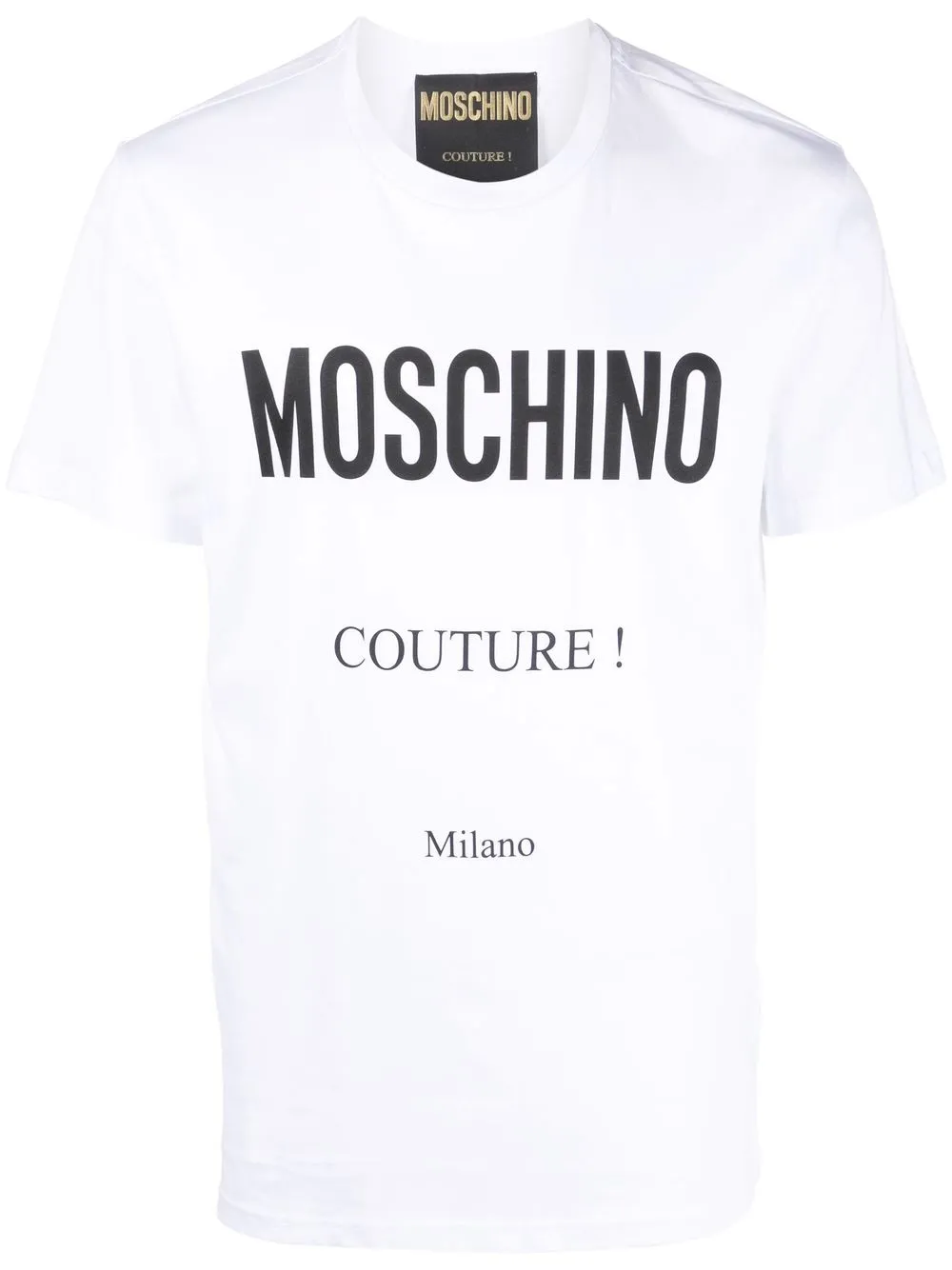 

Футболка из органического хлопка с логотипом Moschino, белый
