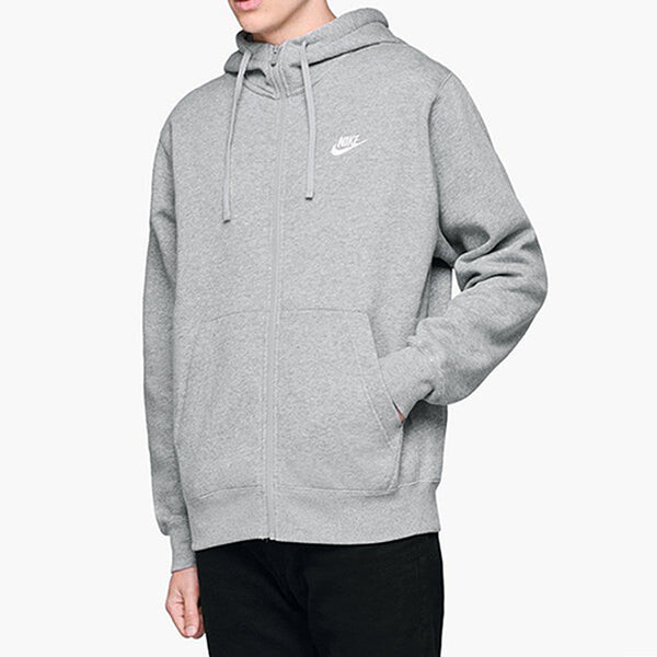 Куртка Nike Casual Sports Solid Color Zipper hoodie Jacket Gray, серый — фото 3