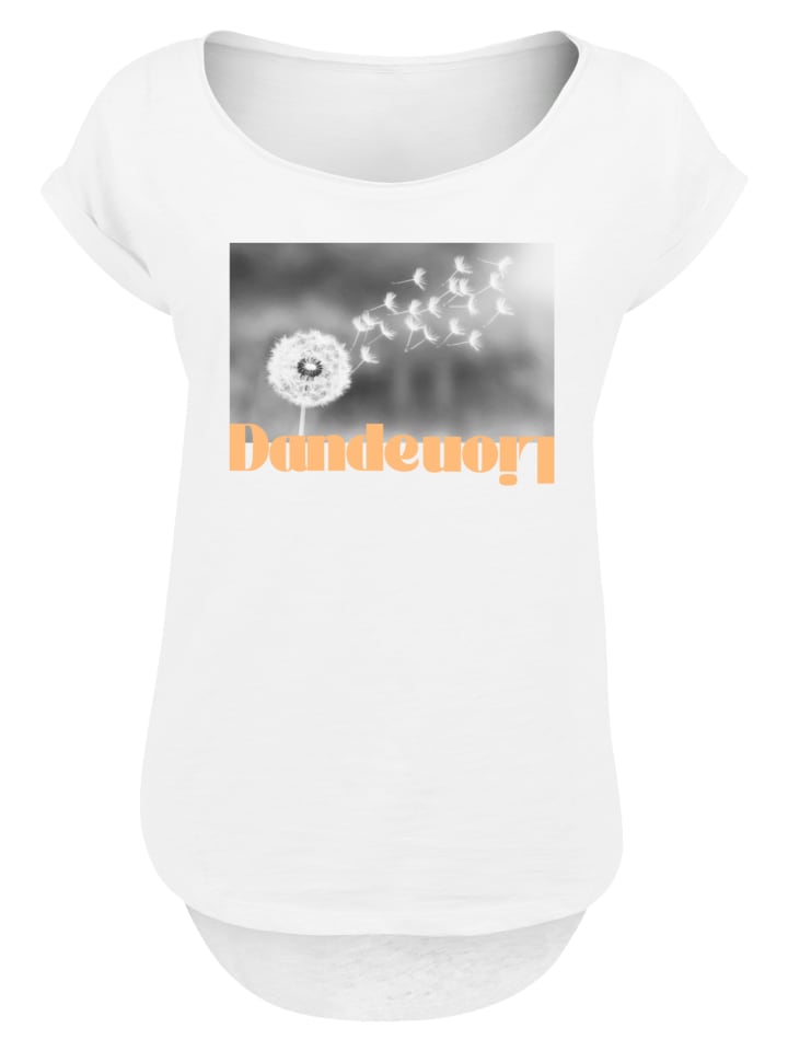 

Длинная футболка с изображением цветка одуванчика белого цвета F4NT4STIC, Белый, Длинная футболка с изображением цветка одуванчика белого цвета F4NT4STIC