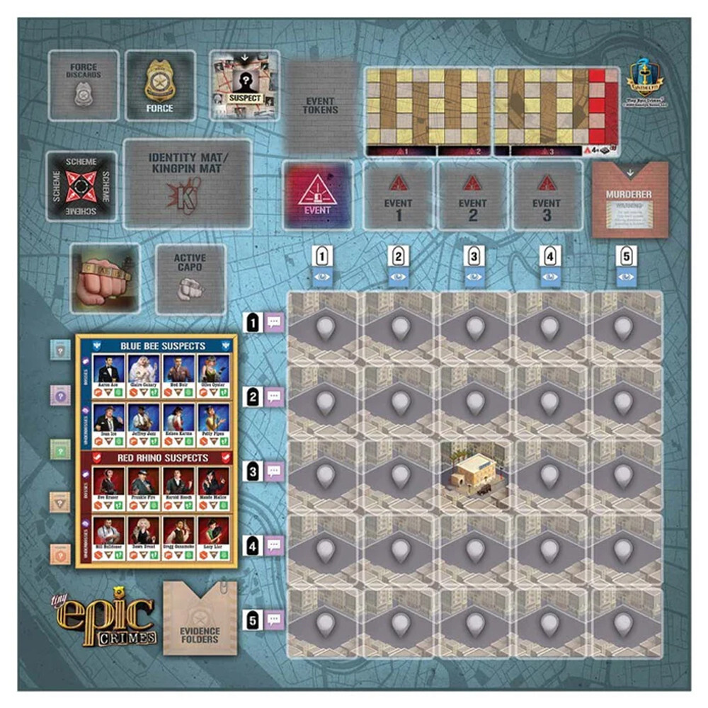 

Настольная игра Gamelyn Games Tiny Epic Crimes: Game Mat