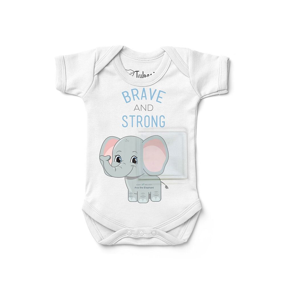 

Адаптивное боди Baby Tubesies Brave & Strong, белый