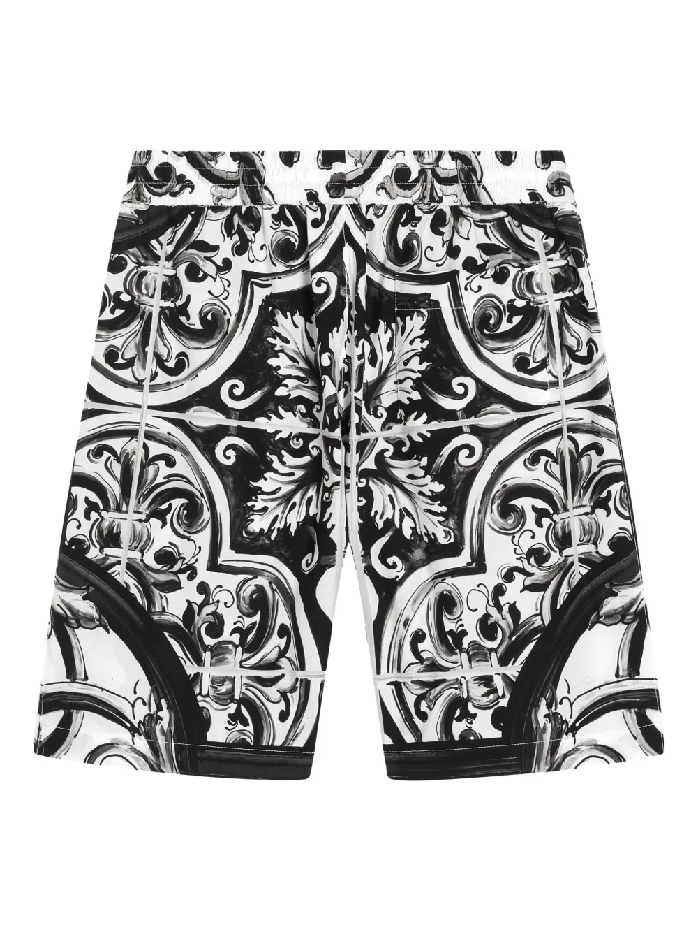 Шорты с принтом Maiolica Dolce & Gabbana Kids, черный — фото 2