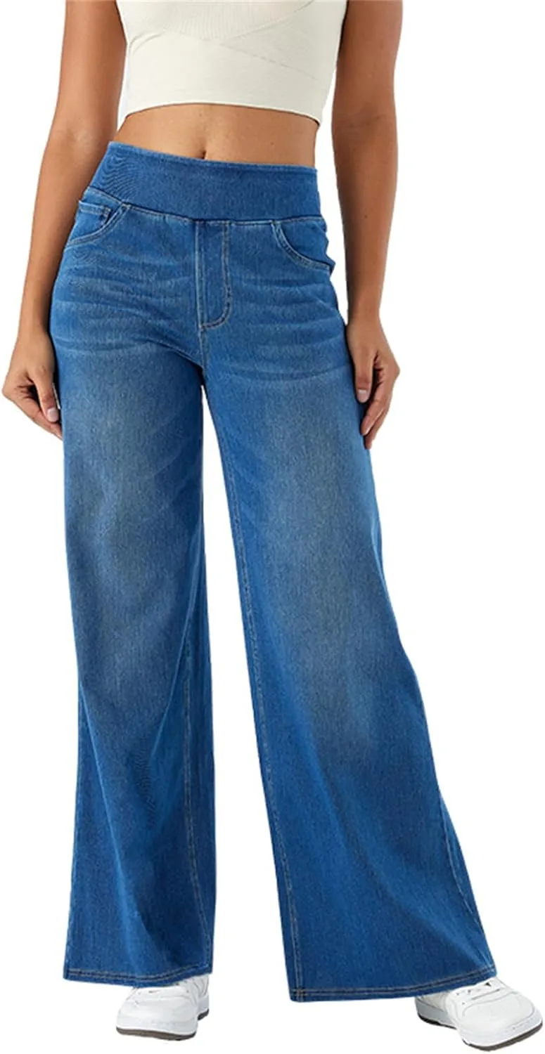 

Женские джинсы wide leg с высокой посадкой