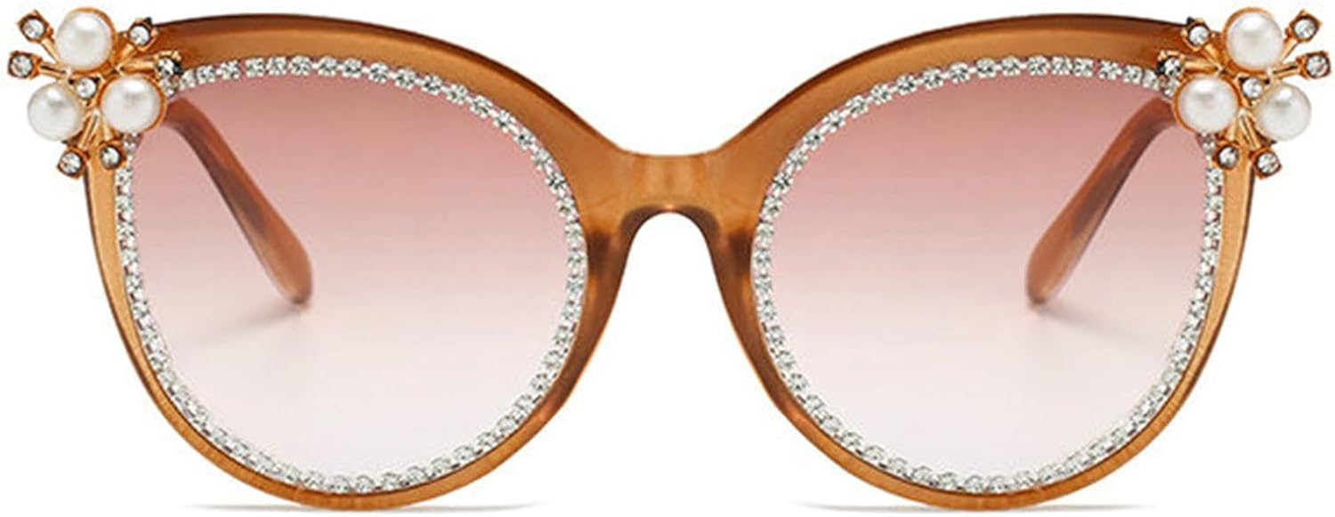 

Солнцезащитные очки Willochra «Кошачий глаз» с блестящими кристаллами, градиентные солнцезащитные очки, женские солнцезащитные очки для вечеринок со стразами, защита UV400, Champagne