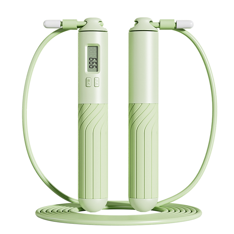 

Скакалка материал троса pvc стальной трос, материал ручки abs силикон для взрослых примерно 2,8 м LINING, светло-зеленый