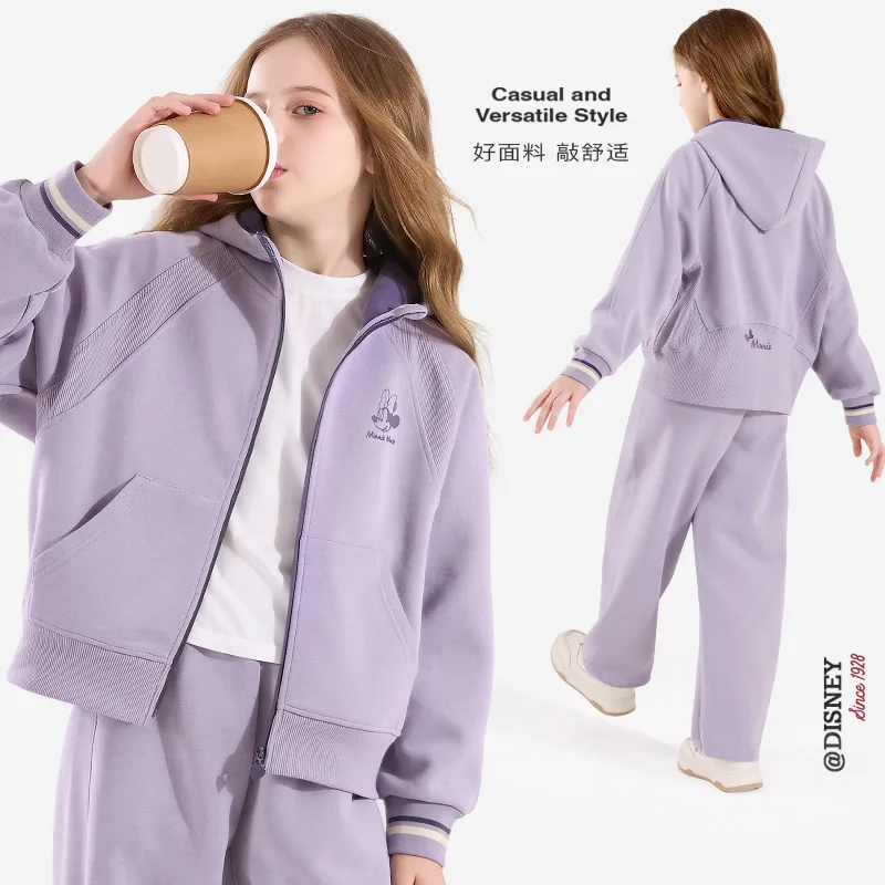 Флисовая толстовка Casual Sportswear Minnie Spring Disney, Light Ink Gray[Fleece-Lined Winter Style] — фото 4