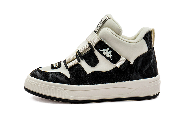 

Теплые, амортизирующие, износостойкие, нескользящие, противоударные, высокие детские кроссовки для скейтбординга KAPPA KIDS, бежевый/черный