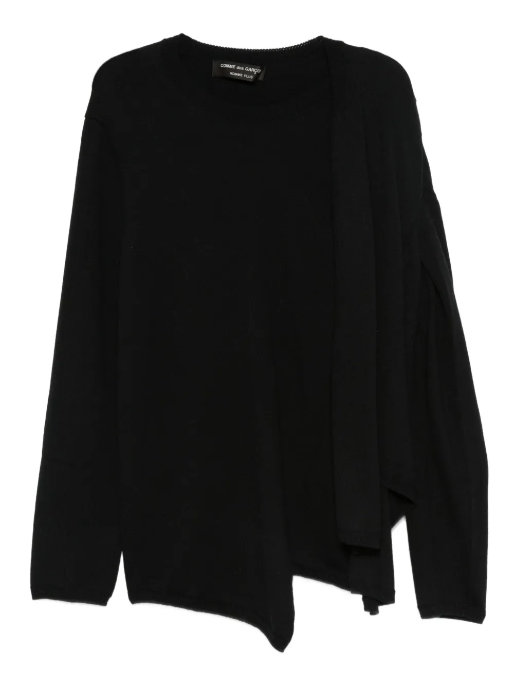

Многослойный обернутый свитер Comme Des Garçons Shirt, черный