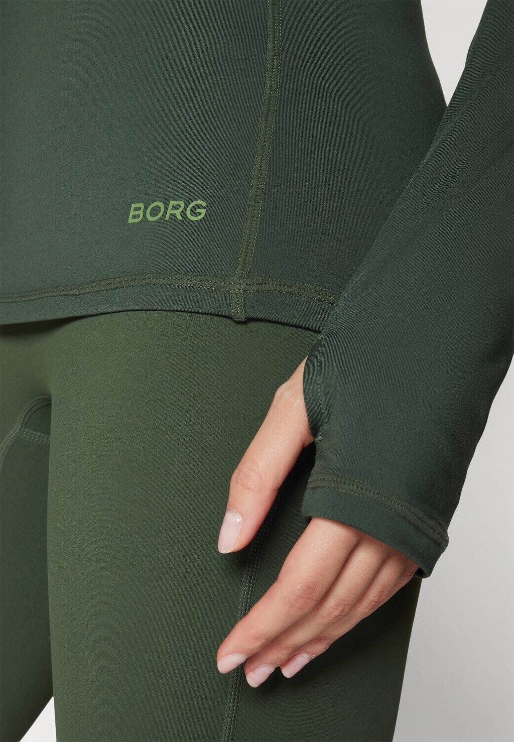 

Топ с длинными рукавами MIDLAYER Björn Borg, оливковый