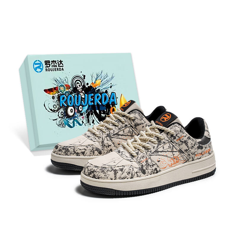 

Кроссовки ROUJERDA Rogerda Skateboarding Shoes Men Low-top, бежевый/синий