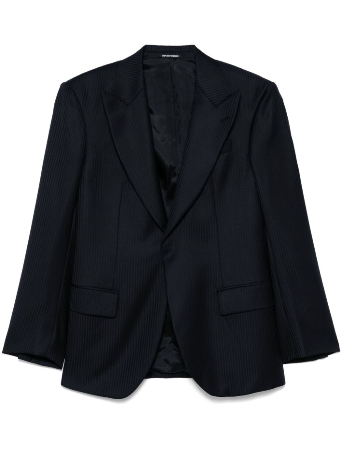 

Полосатый блейзер Emporio Armani, синий