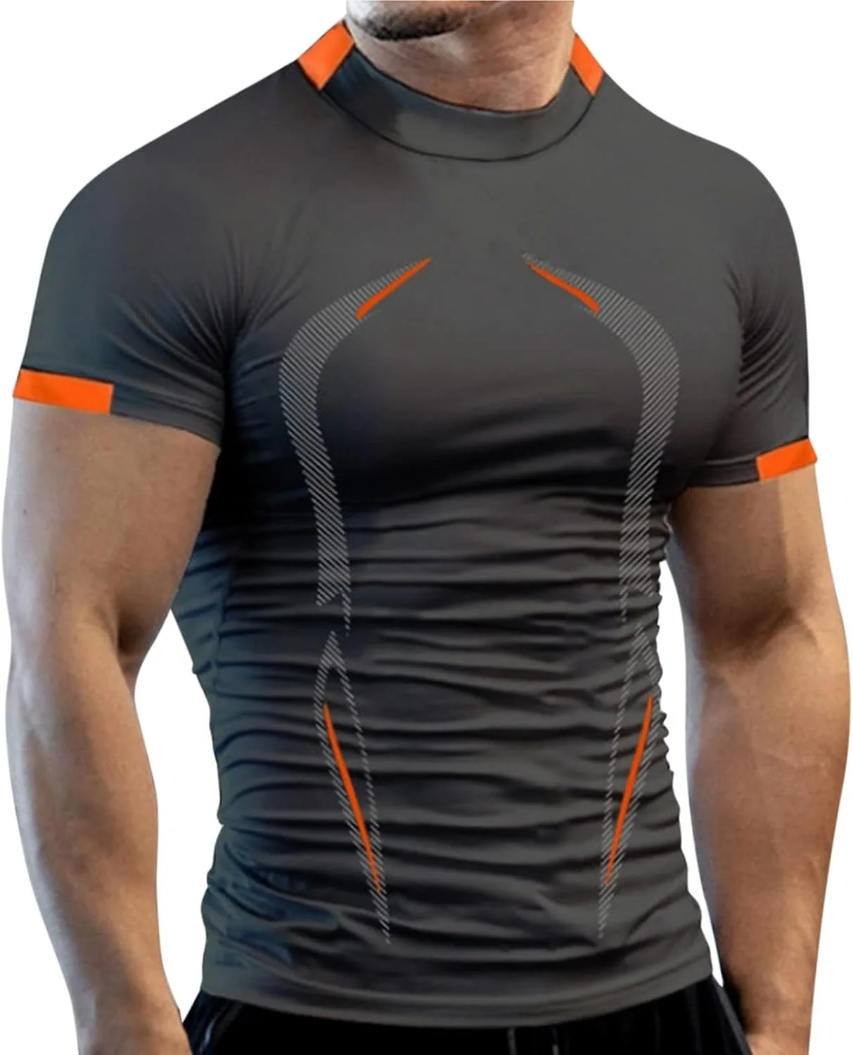 

Футболка мужская с компрессией Color Block, быстросохнущая