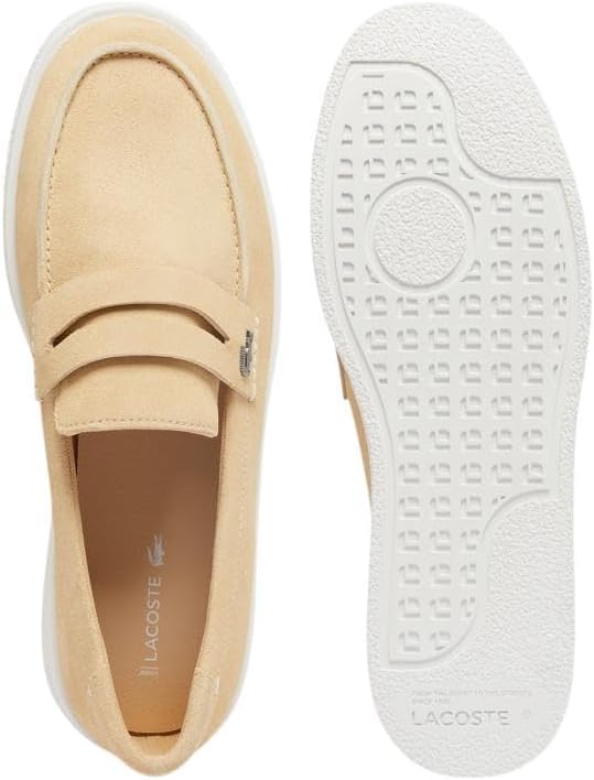 Мужские слипоны Lacoste Cochet из замши, белый — фото 4
